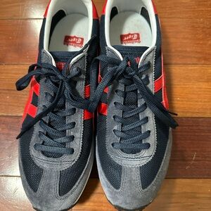 Onitsuka Tiger Red and Blue Sneakers
